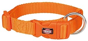 Trixie Premium Dog Collar, S-M: 30-45cm/15mm (Pack of 2) (Papaya)