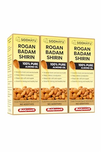 Image of Baidyanath Rogan Badam Oil I Nourishes Skin And Hair I Anti dandruff I 25 ml (Pack of 3)