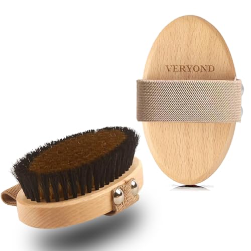 VERYOND Copper Dry Brushing Body Brush with Ion Charged Bristles Dry Brush for Lymphatic Drainage, Exfoliating Body Brushs,Reduce Stress