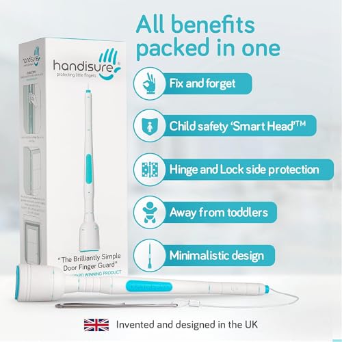 Image of 3in1 Pack Child Door Safety Door Pinch Guard. Automatic, Hinge & Lock Side Safety, Reliable, Multiple Awards & Unique, Baby Door Stopper. Easy to Install, Finger Guard for Door