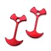 8Pcs Red Aluminum Alloy Tent Rope Adjuster Fish Bone Nails Tent Wind Rope Anchor Hook Tensioner Cord Wrap Tool for Outdoor Camping Hiking Travel Tent Accessories