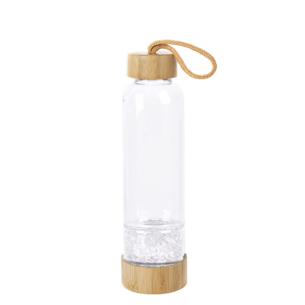 Bouteille d'eau cristal de quartz naturel cadeau bien-être unique