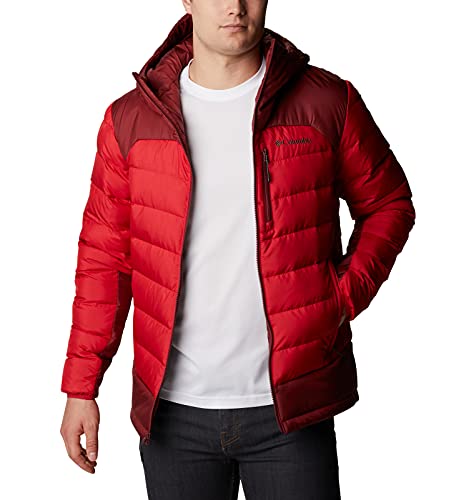 Columbia Men's Autumn Park Down Hooded Jacket, Mountain Red/Red Jasper, Large #TOP17