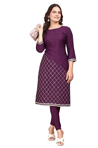 Image of Women's Short Kurti in TopsTunic Rayon Cotton Blend | Ladies Ethnic Tunic