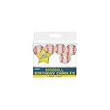 Creative Converting 4 Count Sports Fanatic Baseball Shaped Pick Candles -