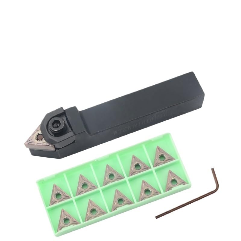 Externe Drehwerkzeuge WTENN WTENN1616/2020/2525/3232 CNC-Halter Drehmaschine Schneidwerkzeughalter for TNMG16 Hartmetalleinsatz (Color : NO Cutter bar, Size : TNMG160404)