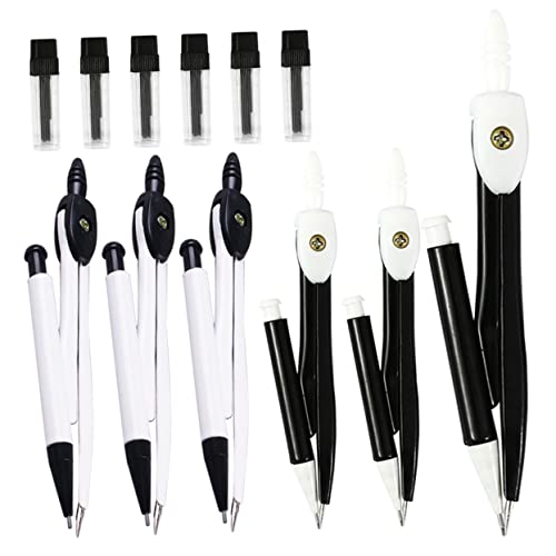 6 セット コンパスを描くエンジニアリング 描画 道具 円のコンパス ランダムカラー