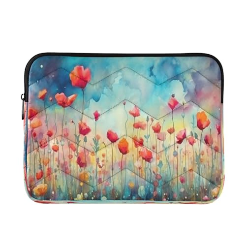 Funda para Laptop 13-14 Pulgadas con Diseño de Flores