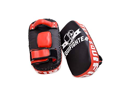 Kit Aparador de Chute + Manopla de foco Aberta + Raquete de Chute Vermelho Equifighter