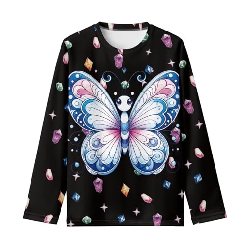 Image of Long Sleeve Shirts for Girls Winter Tops 3-16t Cartoon T Shirts for Fall Clothes