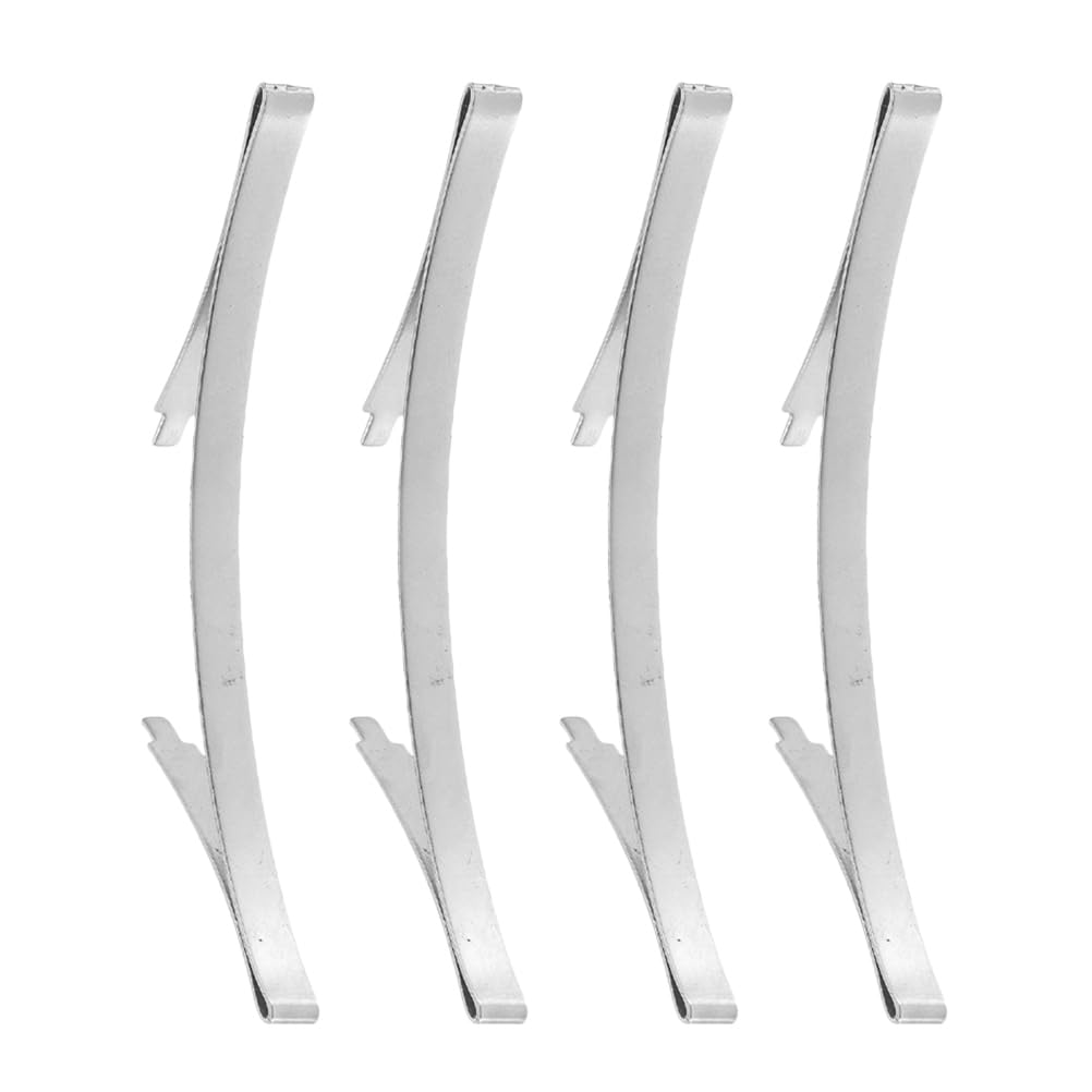 HOMSFOU Sliding Door Bottom Positioner for Wardrobe Doors Manganese Steel Track Accessories Silent Door Stopper Buffer Clip 3.54X1.18X0.20In DIY Door Hardware