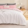 Andency Pink Twin Comforter Set for Girls, Soft Fluffy Thick Fleece Reversible Bedding Set (66”x90”), Faux Fur Sherpa 2-Piece Bed Comforter Sets with 1 Pillowcases #3