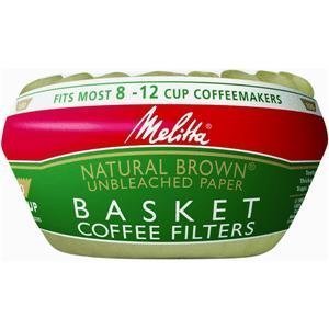Melitta Basket Coffee Filters Natural Brown Unbleached 100 Count