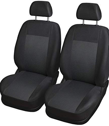 IVATECH Housses de sieges universelles, Housse Couverture Couvre Sieges Noir Gris Cover