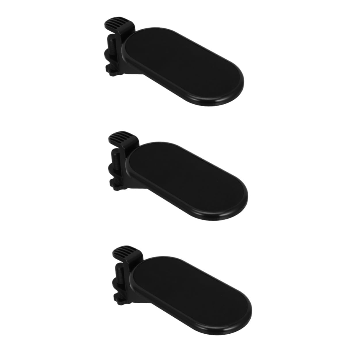Uonlytech 3 Stück Handmontage rotierende Büro erweitert einstellbar Arm Ellenbogenstütze groß falten Handgelenkstütze für Tastatur Schreibtisch-Ellenbogenstütze Eva Black