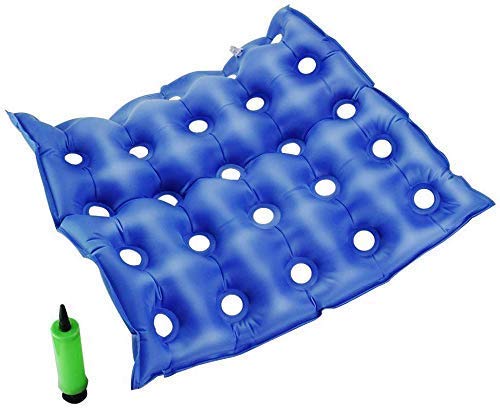 Preisvergleich Produktbild Medizinischer Rollstuhl Air Cushion Luftpolster Aufblasbare Sitzmatratze verhindert Wundliegen und Decubitus Ideal für längeres Sitzen mit Pumpe FDA CE-Zulassung 43,2 x 43,2 cm