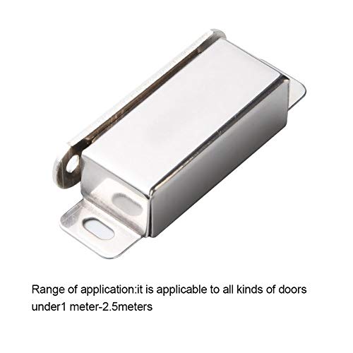 Mousike Magnetic Door Catch Heavy Duty, Stainless Steel Closet Catches with Strong Magnetic, Cabinet Magnets 50 lbs (4Pack)