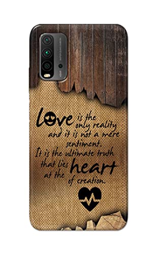 Image of PRINTFIDAA Love is The Only Reality and It is Not Mere Sentiment Printed Designer Hard Case for Redmi 9 Power Back Cover -(e) RPM1010