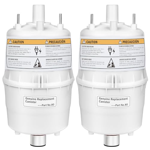 Upgrade 80 Steam Canister for Aprilaire Steam Humidifier Models 800 801 865 866 80 Replacement Canister OEM Substitute for Aprilaire Canister 2 Pack