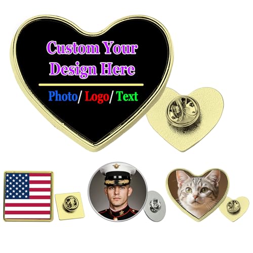 Image of Custom Pin Brooch Pins Backpack Pin for Men Women Picture Charm Logo Name Trading Pins Shirt Clip Gift for Christmas Birthday Graduation Anniversary Valentines Day Veterans Day Memorial Day