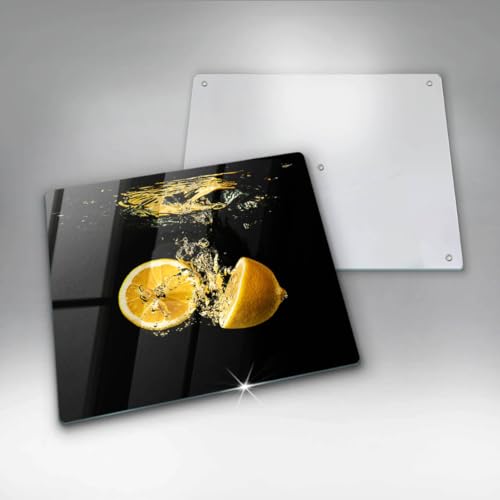 Planche à découper robuste Wallfluent Cuisson Résistance 60x52cm décor agrume vitaminé