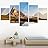 SIGNWIN 5 Panel Canvas Wall Art Modern Art Dramatic Farmhouse/Country Mountain Multicolor Nature Photography for Home Decorations Ready to Hang - 60"x32"
