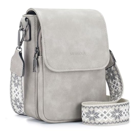 MUIIKOLA Petit sac à bandoulière pour femme, blocage RFID, grande capacité, en cuir végétalien, portefeuille avec emplacements pour cartes, réglable, bandoulière amovible, pour portables jusqu'à 6,9"