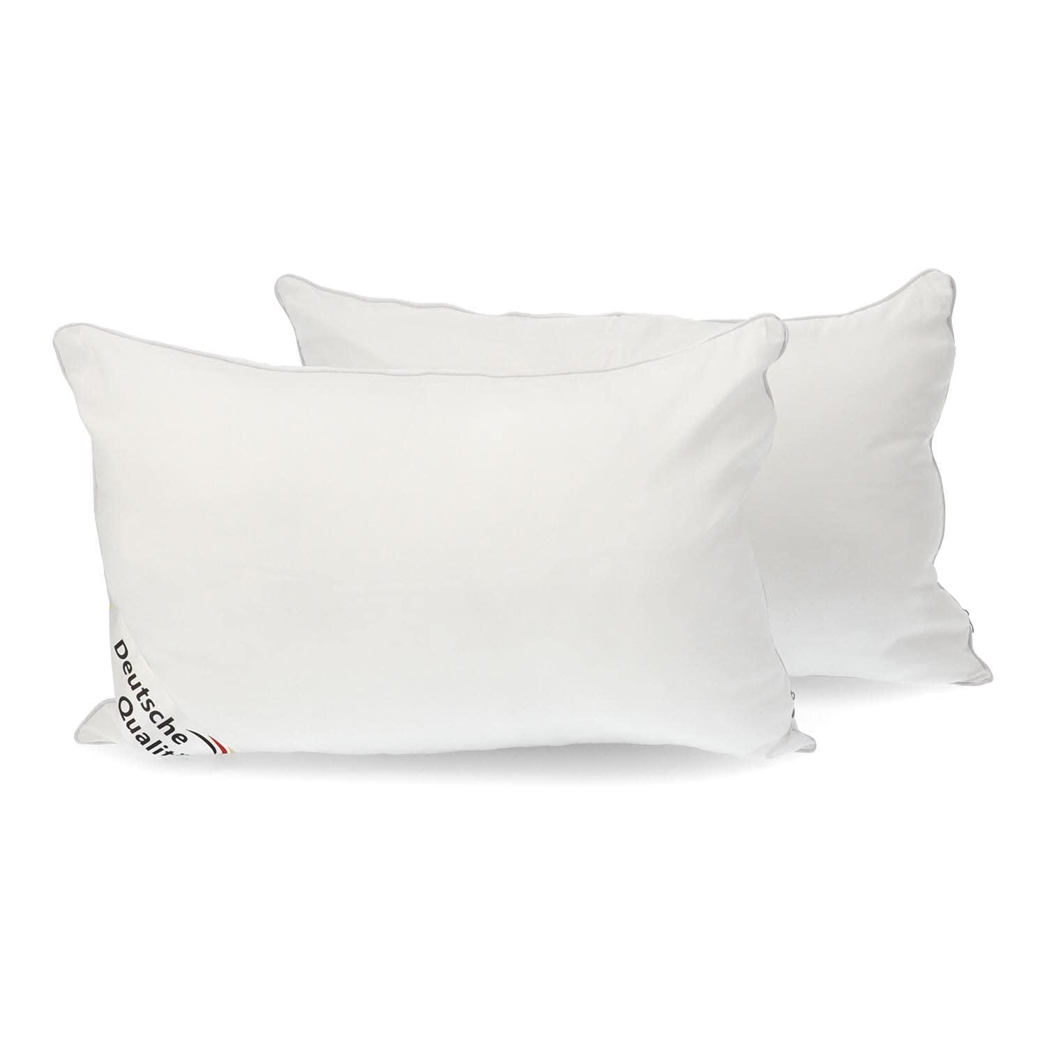 MAKOSAS Set van 2 hoofdkussens, hoge kwaliteit microvezelvulling, stevig en ondersteunend slaapkussen, kussen, bedkussen voor mensen met allergieën, zijslapers, ademend comfort, hoogwaardig (set van 2