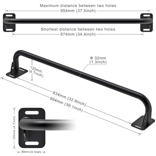 SELEWARE Optrekstang, deurkozijn, klimoptrekstang, wandmontage, lattrekstangen, thuis, gym, workout, uitrusting met weerstandsband, haken, ondersteunt tot 120 kg - Afbeelding 3