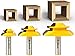 YONICO Lock Miter Router Bit Set 3 Bit 45 Degree 1/2-Inch Shank 15334