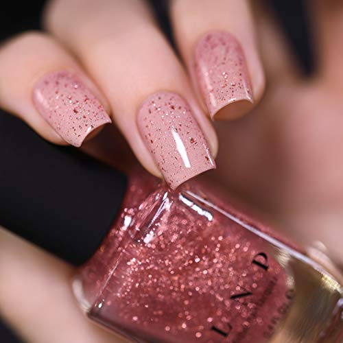 Image of ILNP Empress - Sea Pink Metallic Nail Polish Topper, Rosy Flakes, Chip Resistant, Non-Toxic, Vegan, Cruelty Free