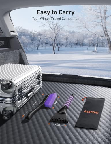 Image of AstroAI 27 inch 2-in-1 Detachable Snow Brush & Ice Scrapers for Car Windshield