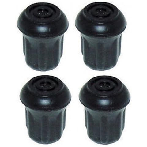 Pack of 4 - 1/2" Heavy Duty Rubber Tips for Walking Sticks, Canes, Crutches & Walkers Cover