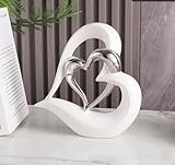 Photo Gallery odmyzg statua in ceramica a doppio cuore,elegante cuore per la decorazione,scultura decorativa per la casa,soggiorno,decorazione dell ufficio,adatta come regalo. Photo Gallery odmyzg statua in ceramica a doppio cuore,elegante cuore per la decorazione,scultura decorativa per la casa,soggiorno,decorazione dell ufficio,adatta come regalo.