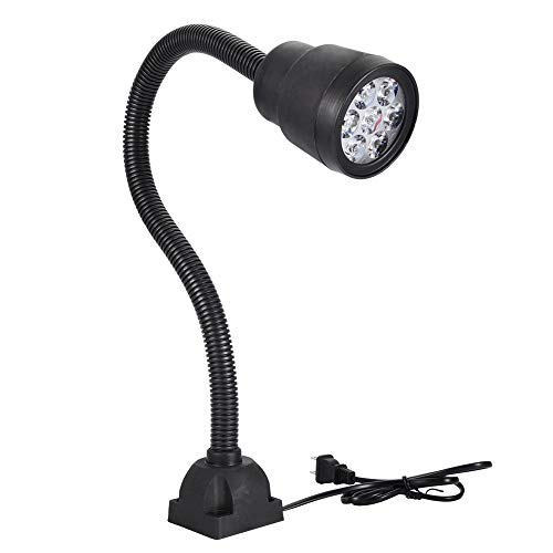 Flexible Gooseneck Lamp,7W high Power LED Light Source 360° All-Round Flexible gooseneck, Screw Fixed Base, Suitable for Lathe, Work, Sewing, Beauty