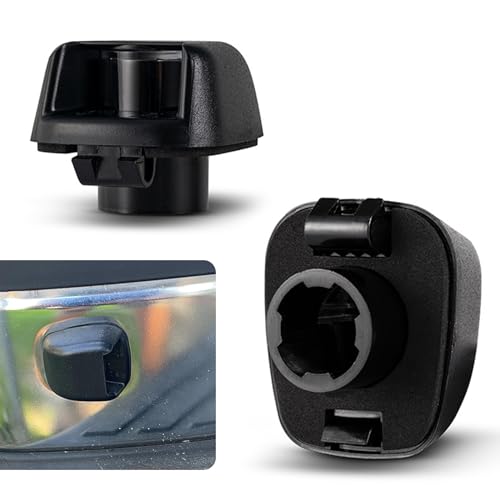 UGSHY 2 PCS Car License Plate Light Indicator Housing, PC Material Lampshade Lens LED Label Light Housing, Replacement Protective Accessories, Compatible with 2007-2020 Nissan Navara (Black)