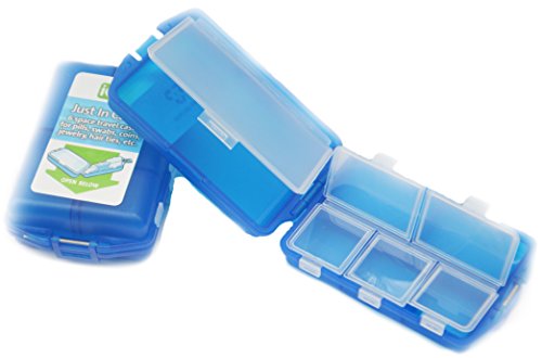 iGo 6 Compartment Travel Case - Great for Pills, Swabs. Coins, Jewelry, Etc. - Available in Assorted Colors