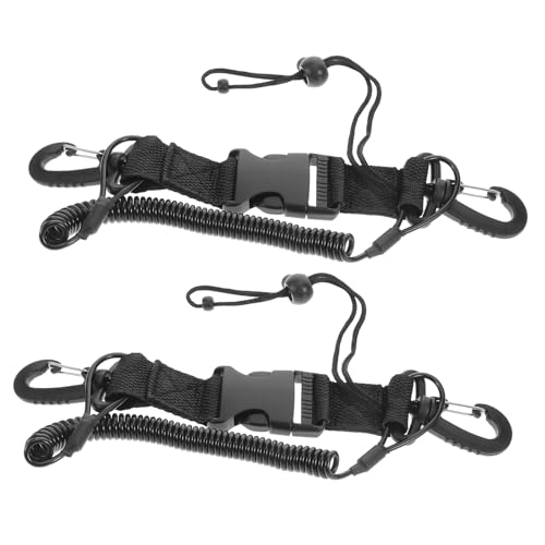 NAMOARLY 2pcs Spring Coil Strap Diving Safety Lanyard Rope Scuba Diving Spring Clip for Camera Quick Release Wrist Lanyard