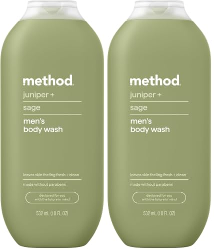 Image of Method Men Body Wash,Juniper + Sage,Paraben and Phthalate Free,18 fl oz,(Pack of 2)