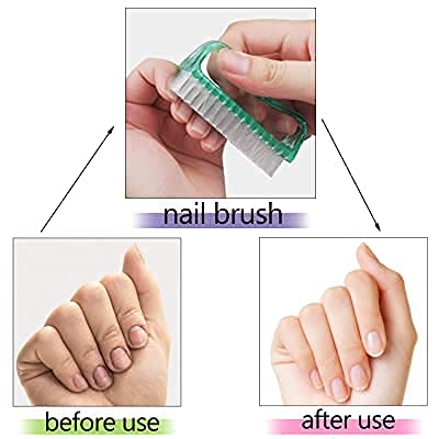 LEYSIN 1 Piece Handle Grip Nail Brush Hand Finger Toe Nail Cleaning Brush Manicure Pedicure Scrubbing Cleaner for Dead Skin for Men and Women - Image 4