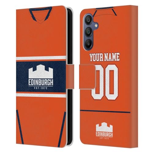 Coque Samsung Galaxy A15 Edinburgh Rugby portefeuille en cuir avec fentes pour cartes