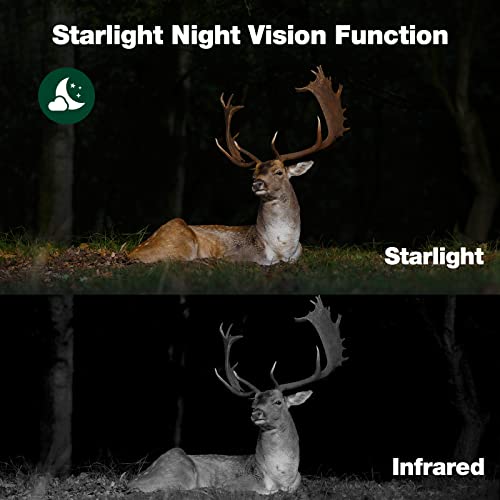2023 Exclusive Native 4K 60Mp 30Fps Wifi Trail Camera, Dual Lens Starlight Night Vision Bluetooth Game Cameras With Imx458 Sensors For Monitoring #TOP2