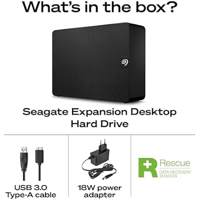 Seagate Expansion 6TB External Hard Drive HDD - USB 3.0, with Rescue Data Recovery Services (STKP6000400)