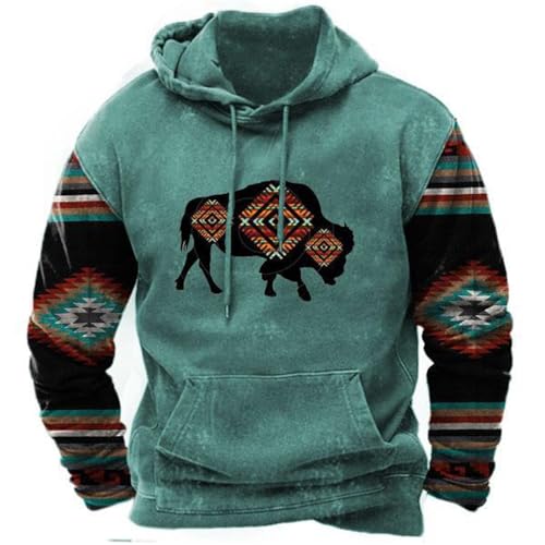 Sweatshirt homme slim fit avec poche kangourou et impression 3D