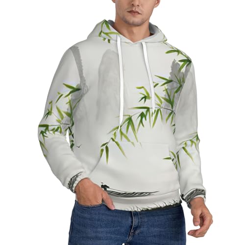 Sweat à capuche homme EdWal avec impression paysage chic et poche kangourou