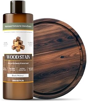 Wood Stain - Stain for Wood - Natural Stain for Furniture - Water Based | Fast Drying, Low Odor - Outdoor & Indoor Paint for Paneling, Cabinets and More - 6.7oz (Black/Walnut)