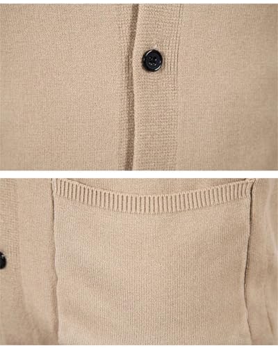 Men's Cardigan Thin Outerwear Men's Outerwear Casual Fit Solid Knitwear Sweater4