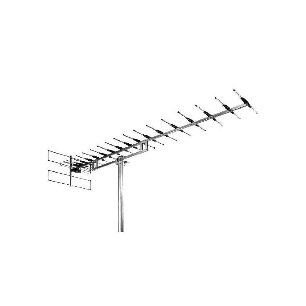 Wisi EB677LTE antena telewizyjna - Anteny telewizyjne (aluminium, 470-698 MHz, 15,5 dBi, 48 kanałów, F)