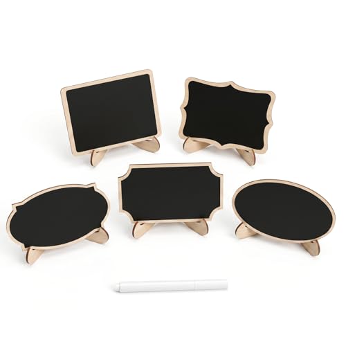 14 Pcs Mini Chalkboard Signs Mini Chalk Boards with Stands with 1 Pen