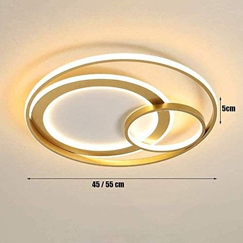 Plafonnier LED géométrique doré à éclairage créatif chic et économique - 4